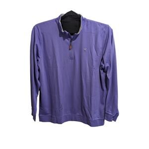 NWOT The Hamptons Mens Purple 1/4 Zip Long Sleeve Pull Over Size XL